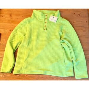 Dudley Stephens Perry Street Pullover Meadow Green Waffle Knit XL NWT